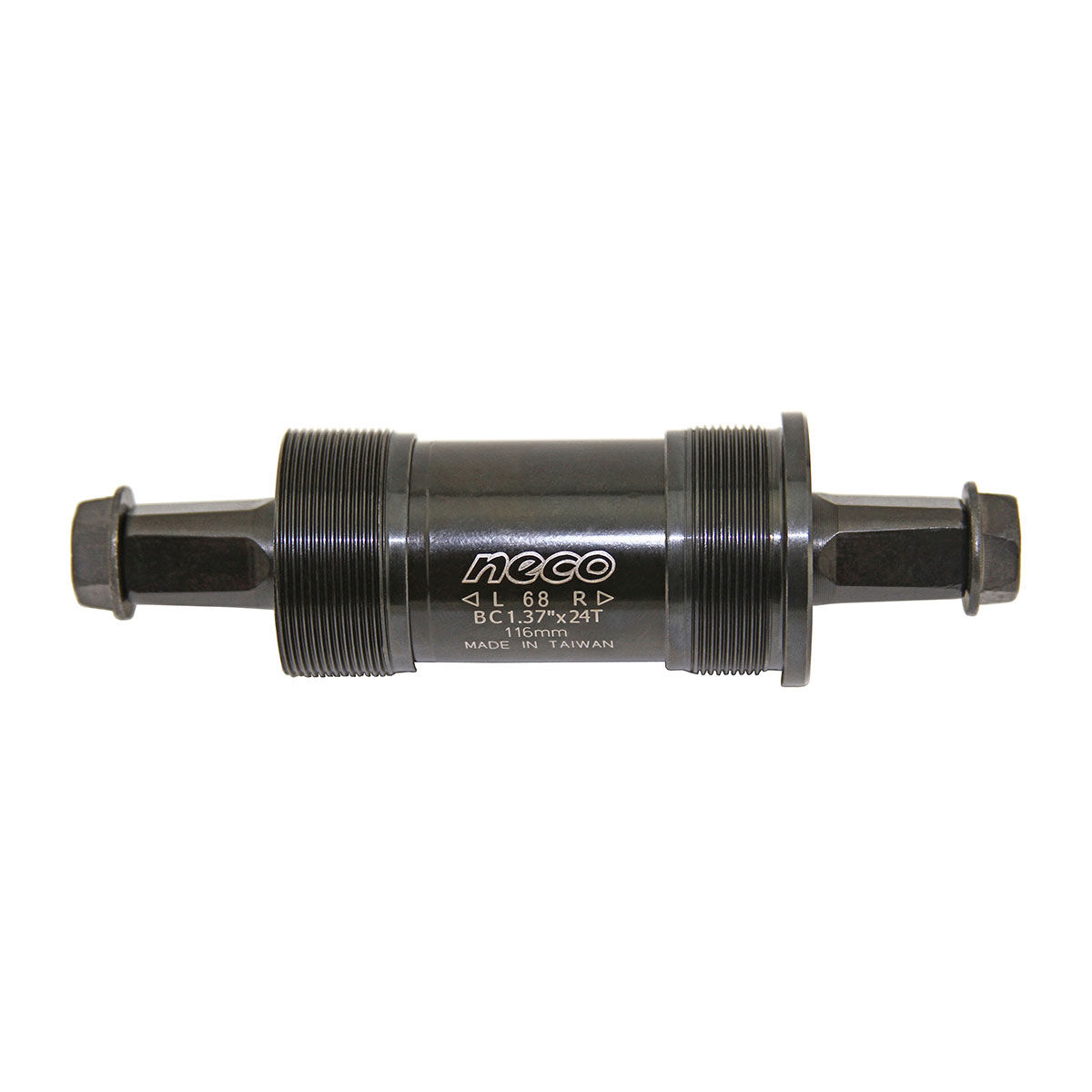 Bottom Bracket Cartridge Square Set 68mm 116mm Black.